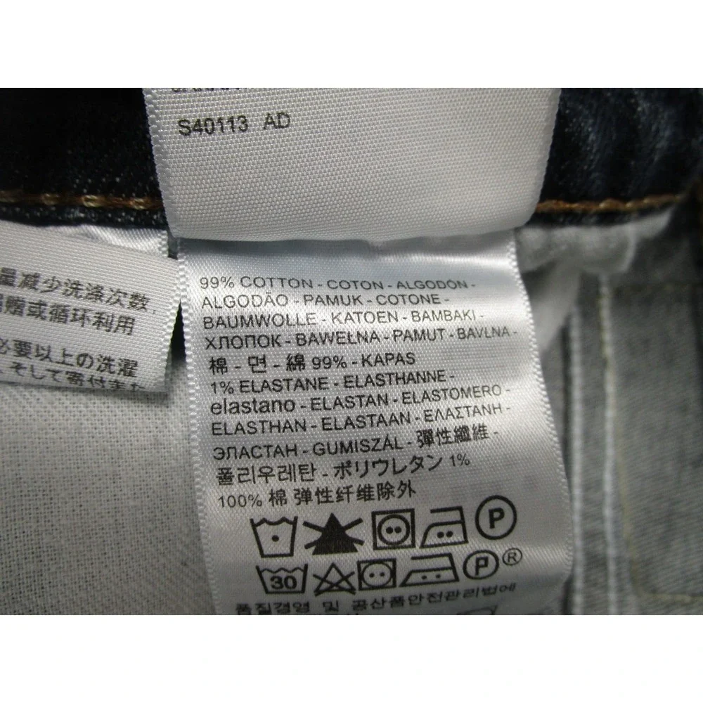 Levis‎ 505 Jeans Mens 38x30 Blue Denim Distressed Pockets Cotton Modern